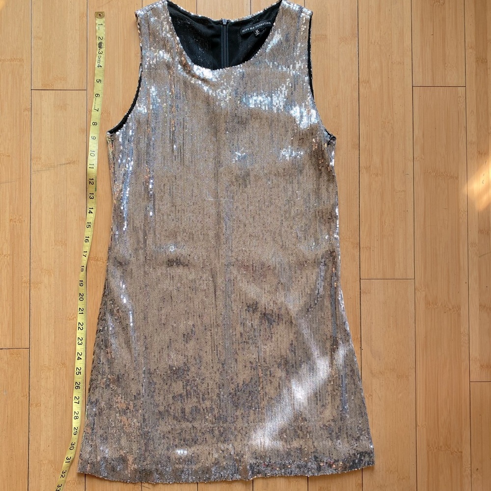 Miss Me Silver Sequin Party Dress Size Medium